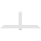 Ekena Millwork Eugene Architectural Grade PVC Gable Bracket, 84"W x 35"H x 6"D x 6"F, 10/12 Pitch GBP084X35X0606EUG00 - alternate 2